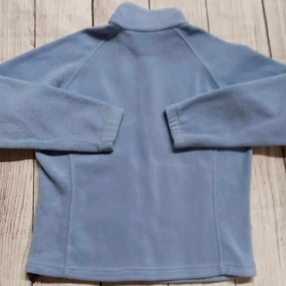 Columbia Women's Icy Baby Blue Fleece Full Zip  Jacket Size L New MSRP $65